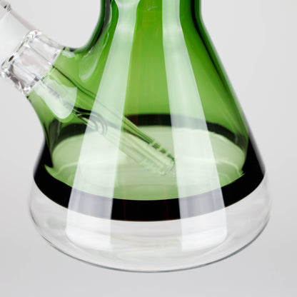 Genie | 18" 9 mm color-tube and clear-bottom beaker water bong