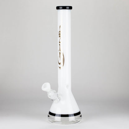 Genie | 18" 9 mm color-tube and clear-bottom beaker water bong
