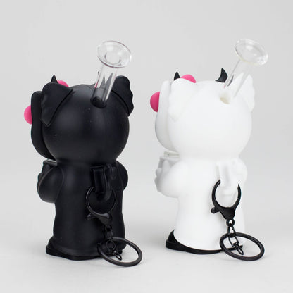 5.5" Devil Kitty Silicone Water Pipe-Assorted