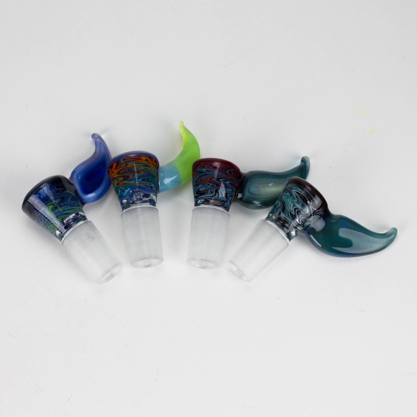 Mooks Glass | 18mm & 19mm Rewig Worked Wig Wag Heady Bowl – Assorted Colors