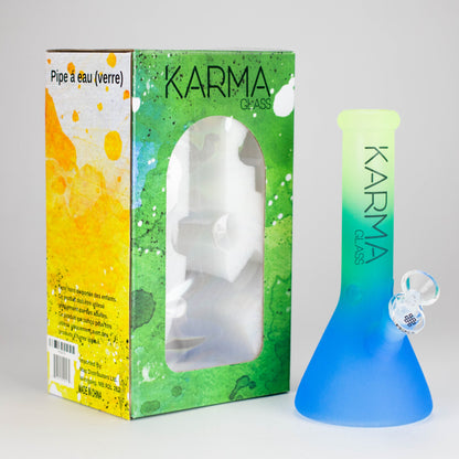 Karma | 9" Beaker 3 Toned Frosted Glass Bong