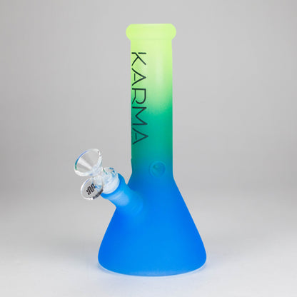 Karma | 9" Beaker 3 Toned Frosted Glass Bong