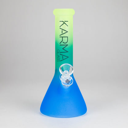Karma | 9" Beaker 3 Toned Frosted Glass Bong