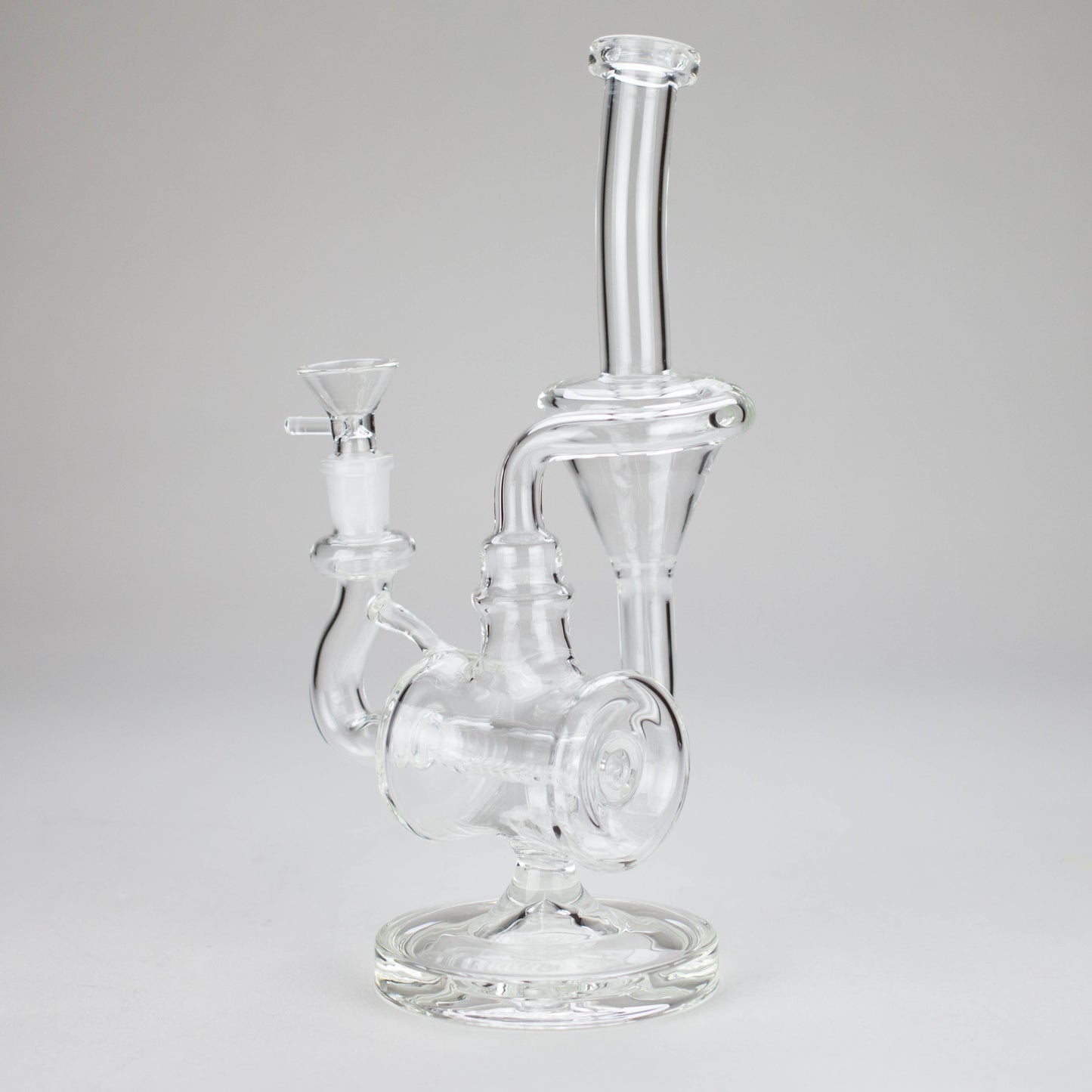 11″ Clear Recycler Glass Bong with inline diffuser [C8032]