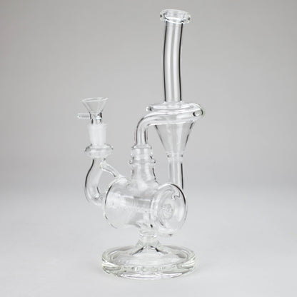 11″ Clear Recycler Glass Bong with inline diffuser [C8032]