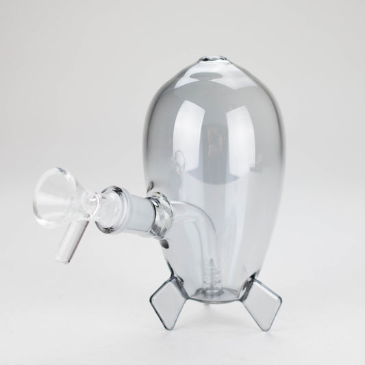 4″ Grey Rocket Glass Bong [XD022]