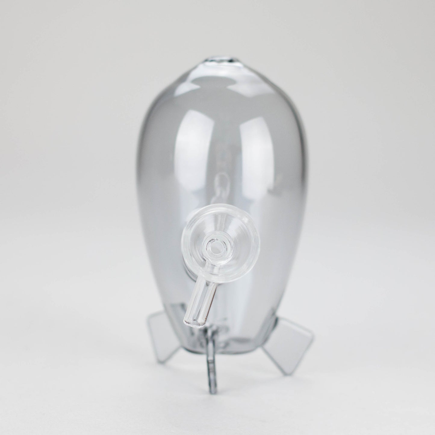 4″ Grey Rocket Glass Bong [XD022]
