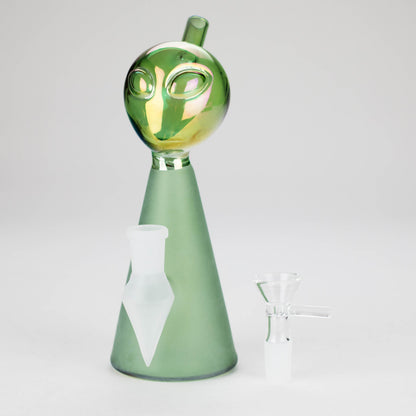 7″ Green Alien Glass Bong [XD020]