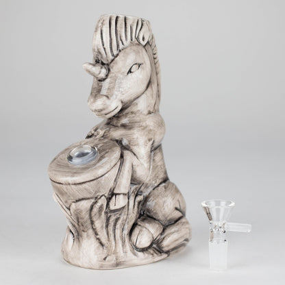 7" Sea Horse Design Ceramic Bong – Mythical Ocean-Inspired Collectible [ES089WP]