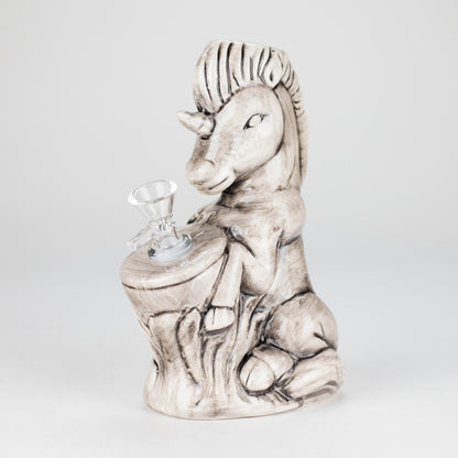 7" Sea Horse Design Ceramic Bong – Mythical Ocean-Inspired Collectible [ES089WP]