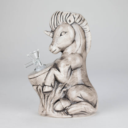 7" Sea Horse Design Ceramic Bong – Mythical Ocean-Inspired Collectible [ES089WP]