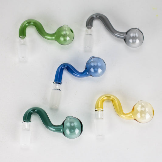 3.5″ U-Type Oil Burner Pipe – 14mm Glass Bubble Attachment [221021-2]