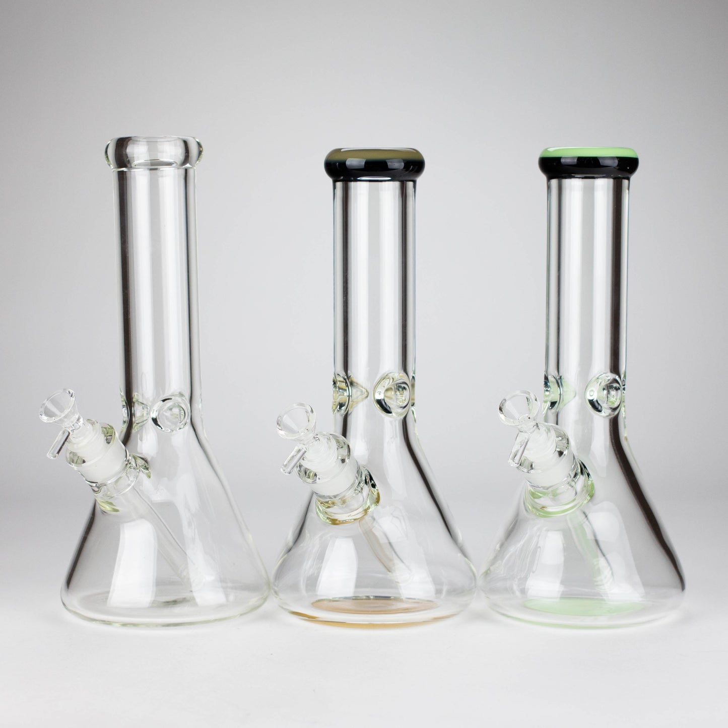 12" Classic Rim Beaker Bong – 9mm Thick Glass with 14mm Bowl Joint
