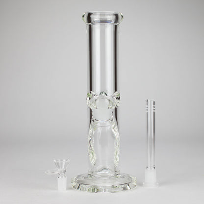 12" Cylindrical Clear Water Pipe – Straight Tube Bong | 9mm Thick