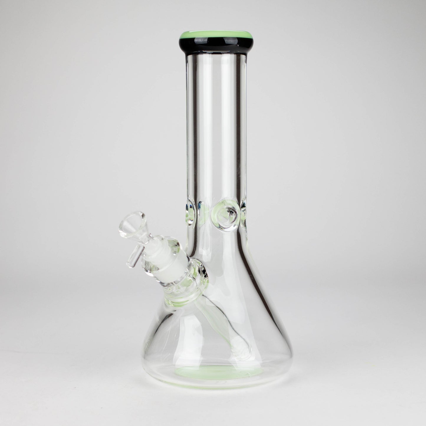 12" Classic Rim Beaker Bong – 9mm Thick Glass with 14mm Bowl Joint