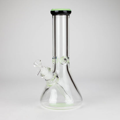 12" Classic Rim Beaker Bong – 9mm Thick Glass with 14mm Bowl Joint