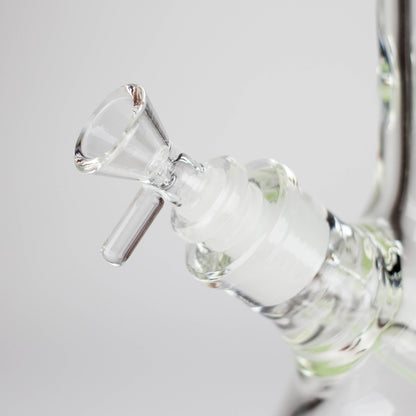 12" Classic Rim Beaker Bong – 9mm Thick Glass with 14mm Bowl Joint