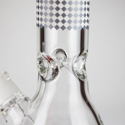 15" Grid Pattern Beaker Bong – Glow in the Dark