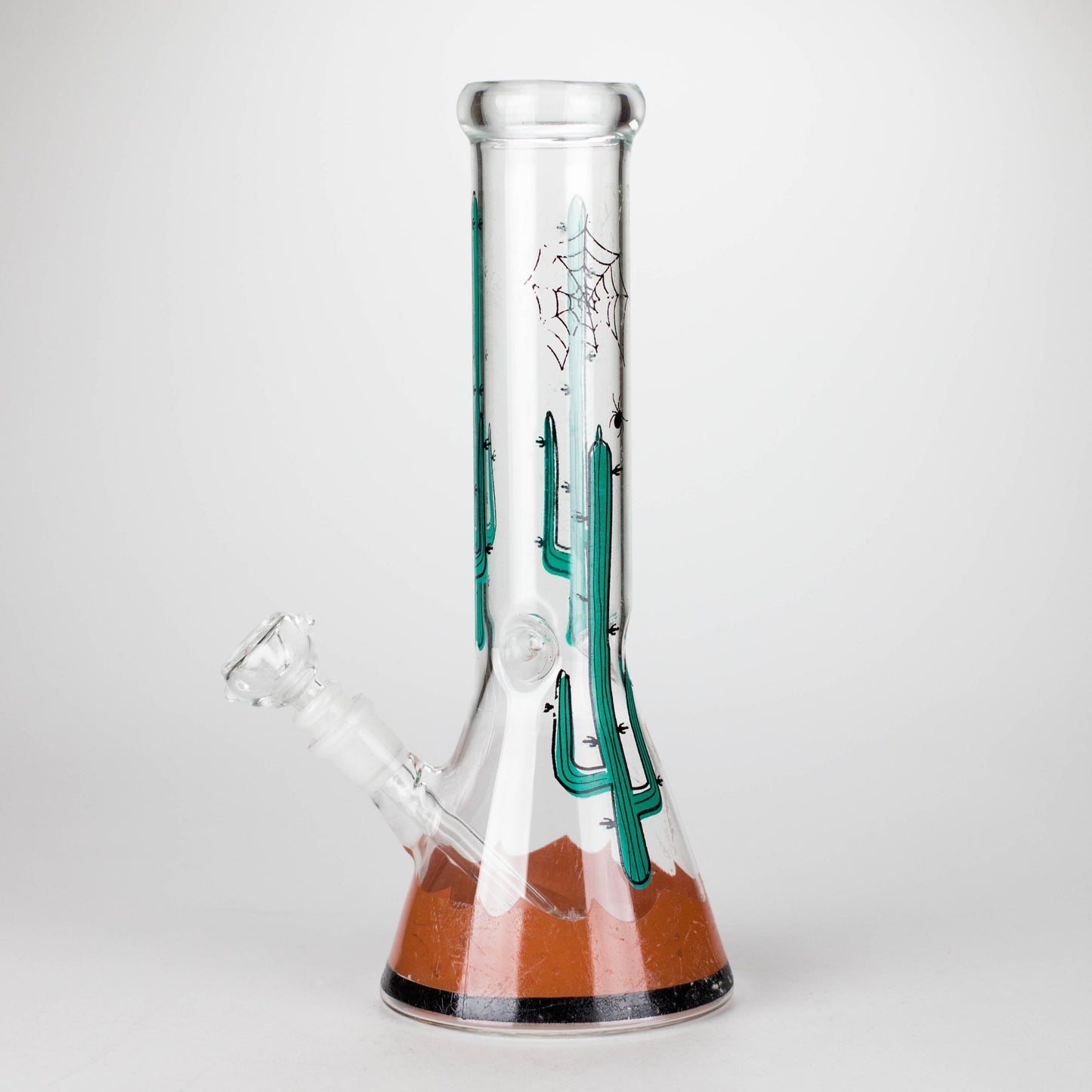12" Beaker Glass Bong with Sticker | 14mm Bowl Joint