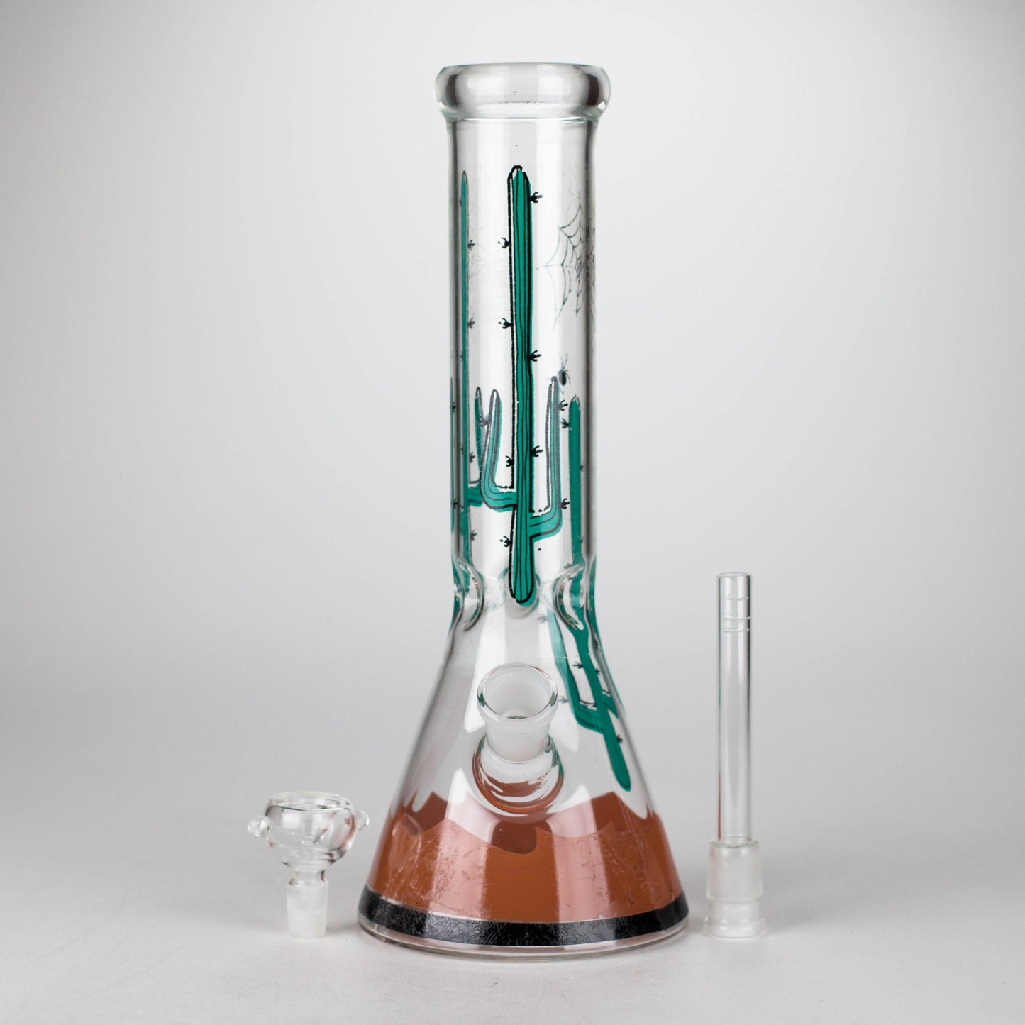 12" Beaker Glass Bong with Sticker | 14mm Bowl Joint