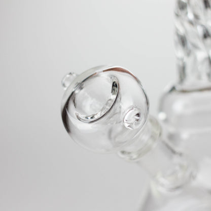 6" Twist Neck Glass Bong with Water Diffuser | 14mm Bowl Joint | Stemless Design