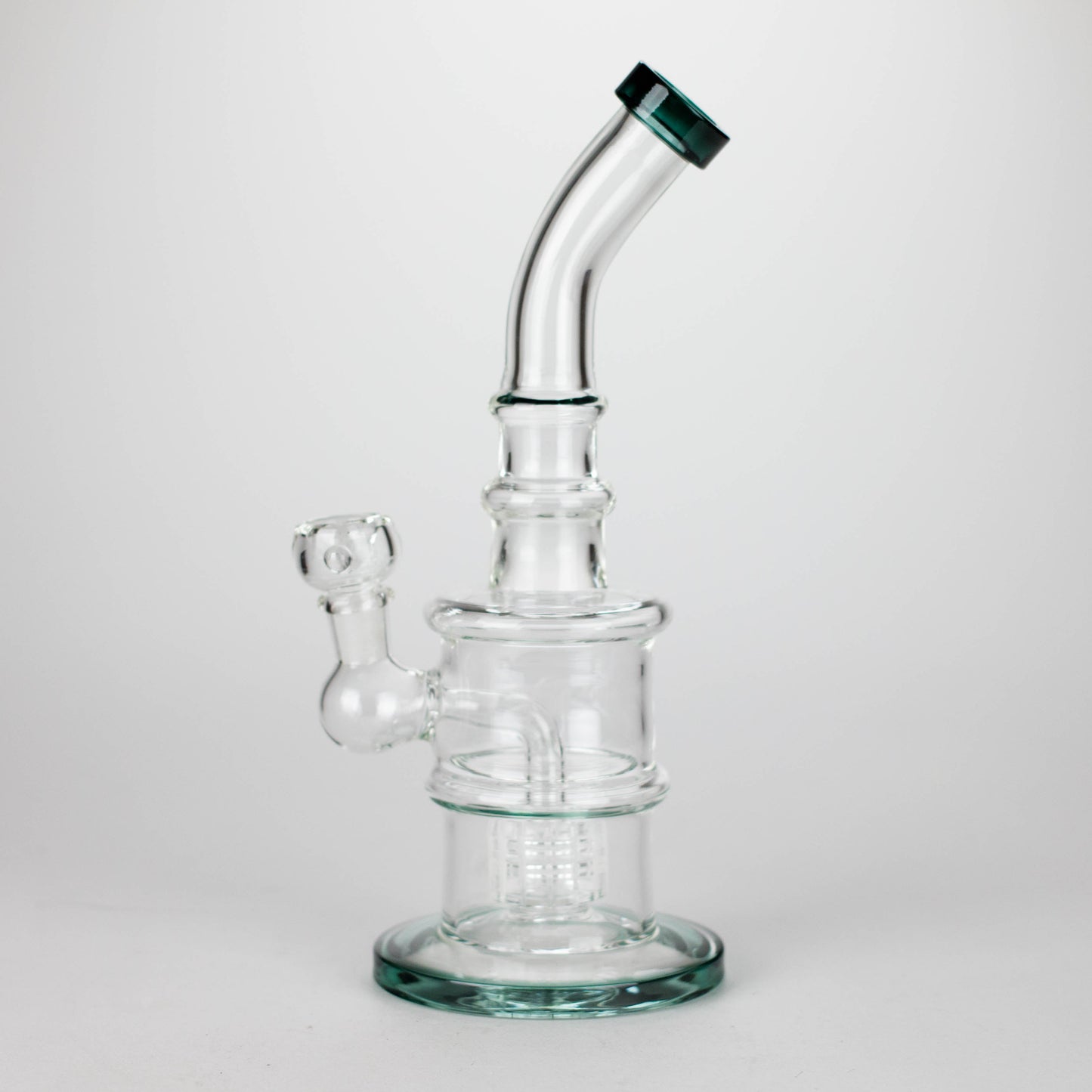 11" Glass Bong with Water Diffuser | 14mm Bowl Joint | Stemless Design