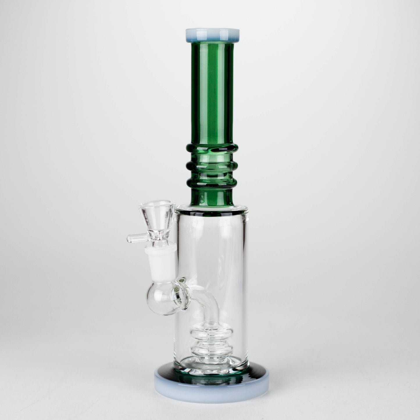 11" Colour Tube Glass Bong with Water Diffuser | 14mm Bowl Joint | Stemless Design