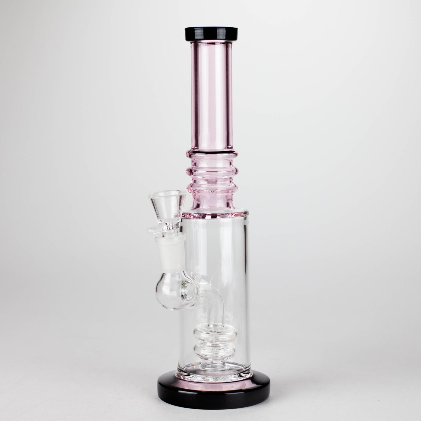 11" Colour Tube Glass Bong with Water Diffuser | 14mm Bowl Joint | Stemless Design
