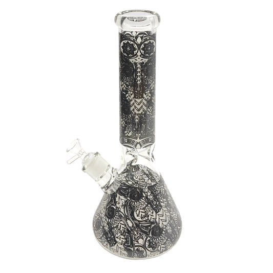 14" Glow in the dark 5mm Beaker Glass Bong