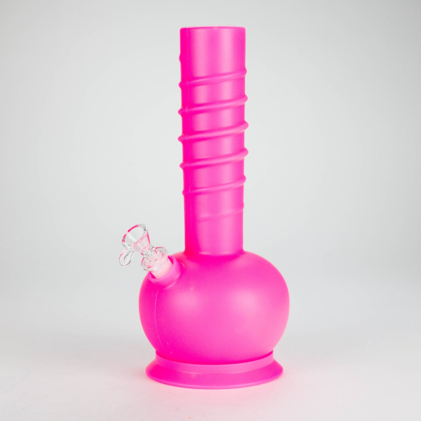 HIT | 12" Silicone Round Water Pipe - with Glass Bowl and Downstem
