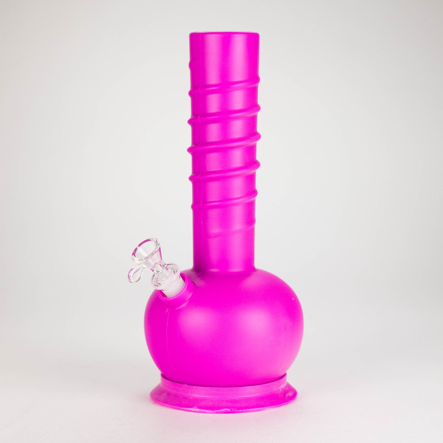 HIT | 12" Silicone Round Water Pipe - with Glass Bowl and Downstem