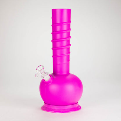 HIT | 12" Silicone Round Water Pipe - with Glass Bowl and Downstem
