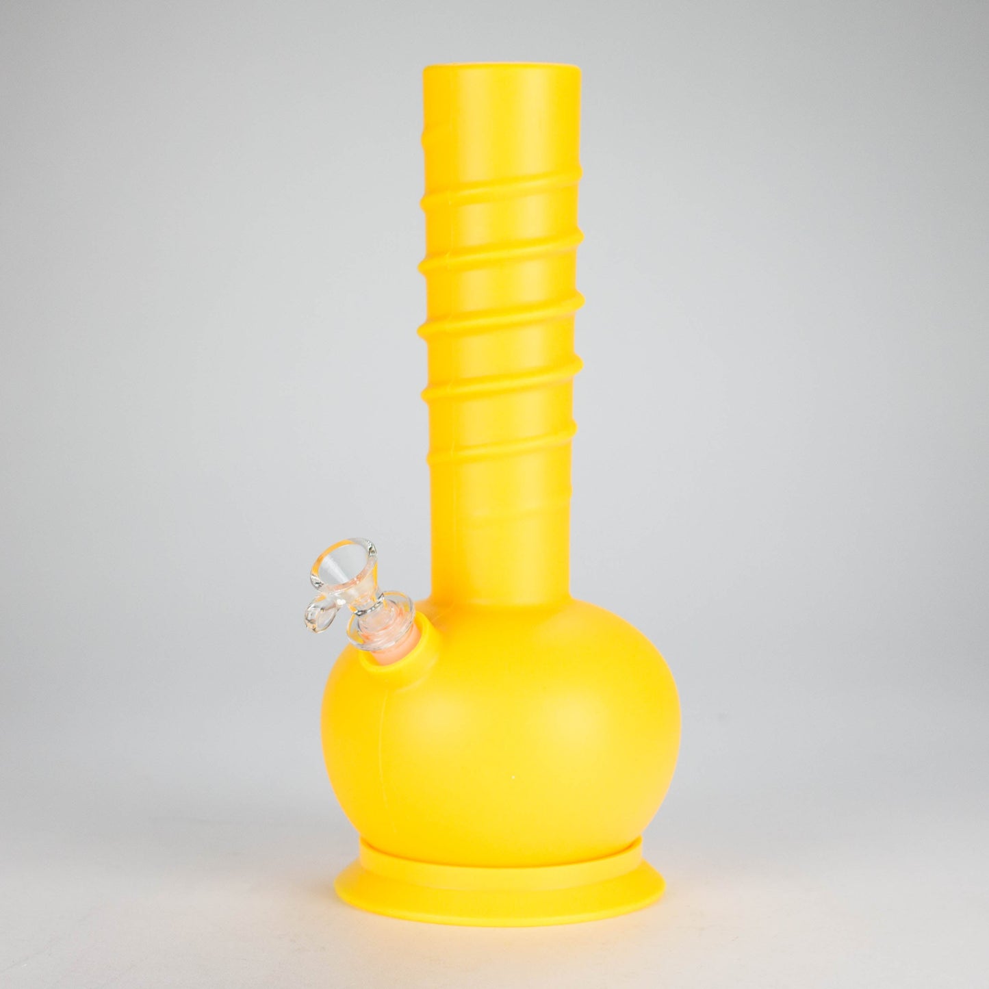 HIT | 12" Silicone Round Water Pipe - with Glass Bowl and Downstem