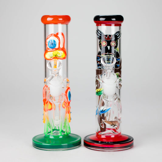 8.5" PsyTotem Glass Bong – 5mm Thick Glass, Tribal Totem Design