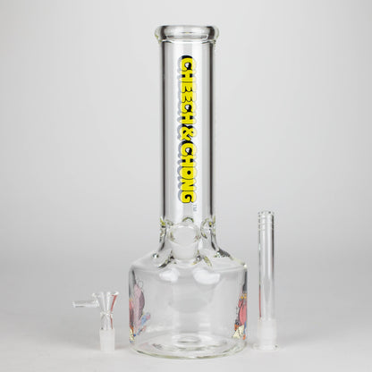 Cheech & Chong® Glass | 12" Tall Bloat On Canteen Base Water Pipe