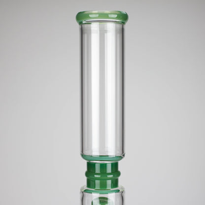 18" Straight Glass Water Pipe with Dual Percolator – Assorted Colors