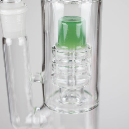 18" Straight Glass Water Pipe with Dual Percolator – Assorted Colors