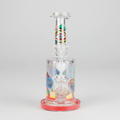 7" Magic Mushroom Glass Bong with Perc – Glow-in-the-Dark