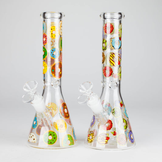 10" Glass Beaker Bong with Donut Design