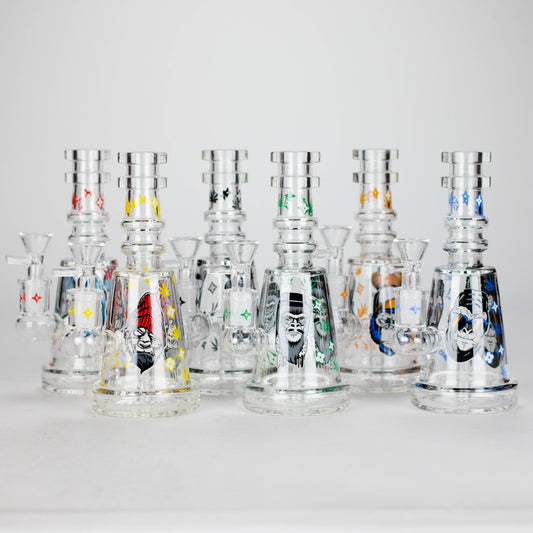 6.5" Gorillux Glow in the dark Glass Bong