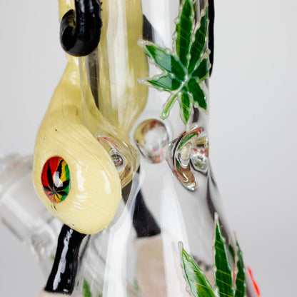 13" Shroomed Out Glow in the dark Glass Bong