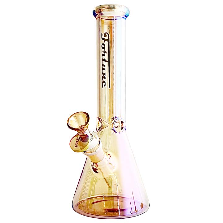 Fortune | 10"  5mm Electroplate Glass Bong- Assorted Colour
