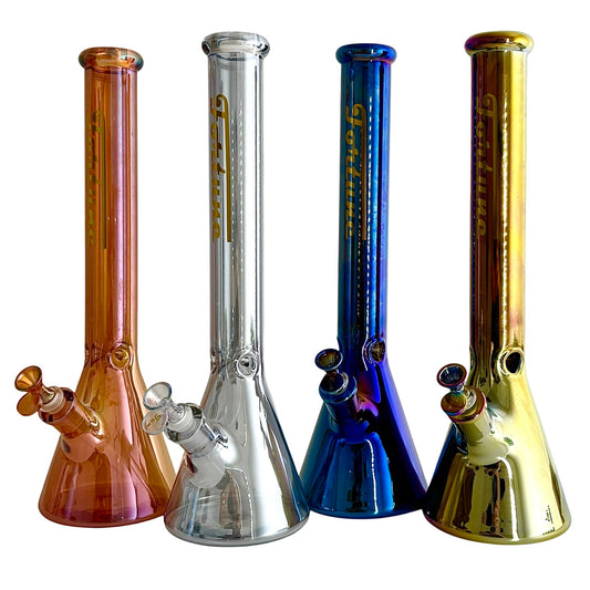 Fortune | 18" 7mm Electroplate Glass Beaker Bong [185007NE]