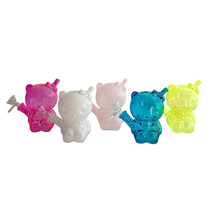 4-1/2" Bear Design Glass Bong