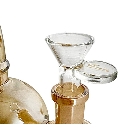 Fortune | 6-3/4" Ball Shape Electroplate Glass Bong – Compact & Stemless
