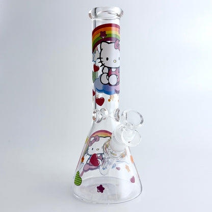 10" 5mm HK Design Glass Beaker Bong