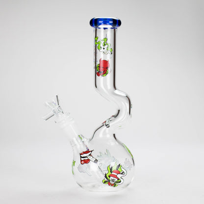 Haze | 9″ Smoking Zig-Zag Glass Bong – Blue (Mini-T)