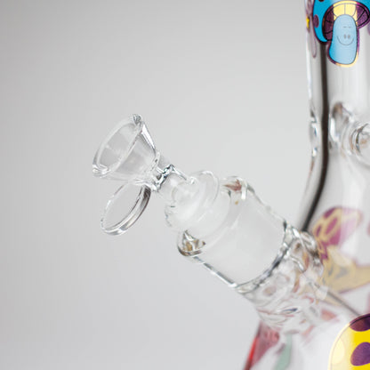 14" Mushroom Design Glass Bong – 7mm Thick with Ice Catcher