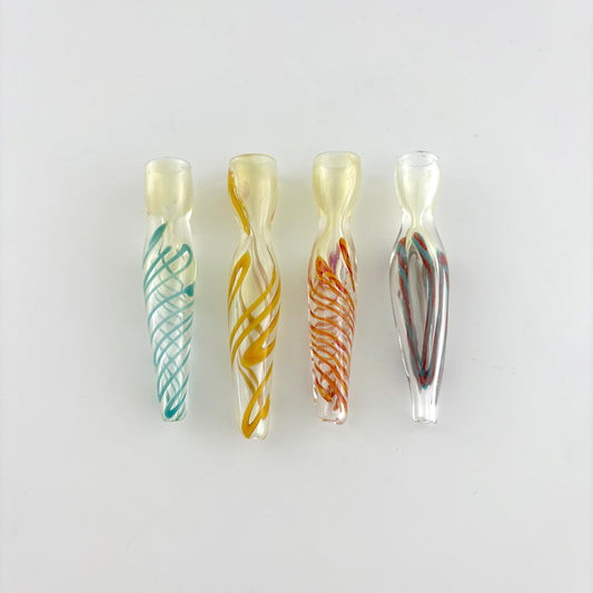 3" Twisted Glass Chillum-Pack of 4