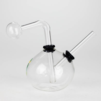 4" Snooper Ball Bulb Mix Sticker Glass Oil Burner Pipe – Durable Borosilicate Design